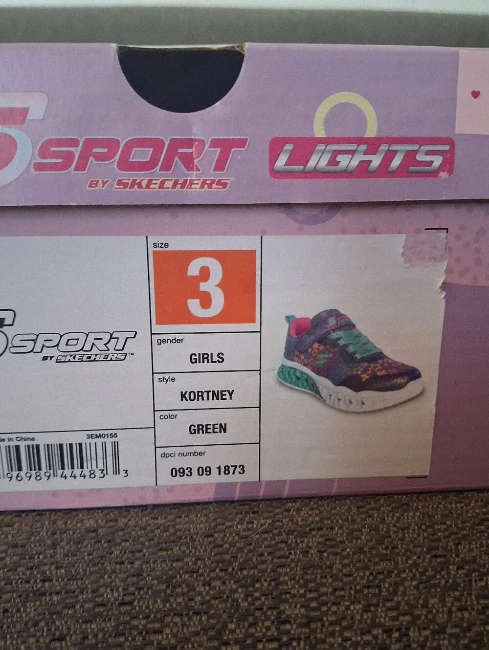 Skechers Kids Glitter Star Light-Up Sneakers - Purple, Teal, Pink
